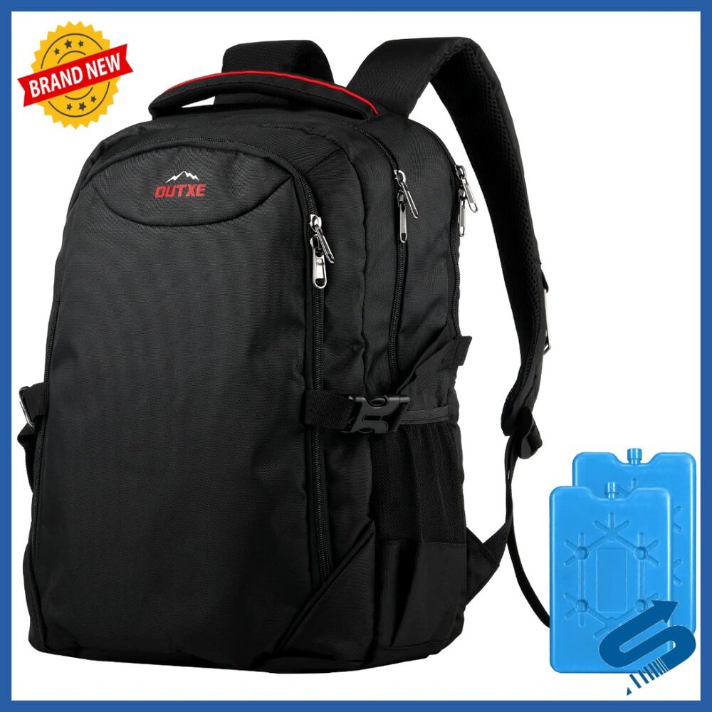 Insulated Cooler Backpack 22l Laptop Lunch Bag Work Daily Durable Leakproof